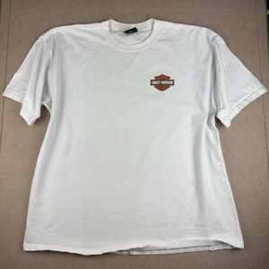 Harley Davidson T-Shirt Men 2XL White Electric City Scranton PA Promo Tee USA